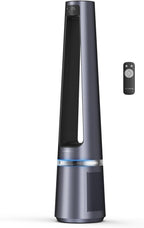 Rowenta QU5062 Eclipse 3in1 Luftreiniger, Heizlüfter, Ventilator, filtert 99,9% der Partikel, für 30 m2 Raumgröße, schnelle Heizung bis zu 35°C, automatischer Tag- und Nachtmodus, Schwarz/Grau