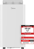 Midea Mobiles Klimagerät Real Cool 35, 12000 BTU, Raumgröße bis 117m³(43㎡), APP-Steuerung/Alexa/Google Home/IFTTT, Mobile, Weiß