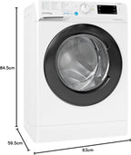 Privileg PWFV X 753 N Waschmaschine Frontlader/1400 U/min/7 kg/EEK B/Push & Go Steam/Schnell 20°/40°/60°, Express 30', Kurz 45'/Inverter-Motor/Mehrfachwasserschutz/Water Balance Plus