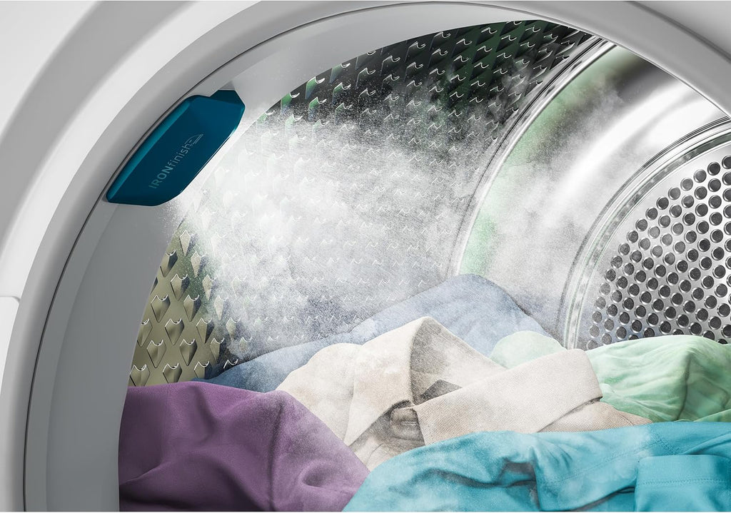Beko B5T4824IF bPRO 500 Wäschetrockner, 8 kg, Frontlader Wärmepumpentrockner, allergikergeeignet, 15 Programme, Dampffunktion, Knitterschutz, Silent-Programm, AquaWave Schontrommel, Weiß