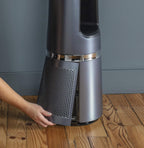 Rowenta QU5062 Eclipse 3in1 Luftreiniger | Heizlüfter | Ventilator | filtert 99,9% der Partikel | für 30 m2 Raumgre | schnelle Heizung bis zu 35°C | automatischer Tag- und Nachtmodus | Schwarz/Grau