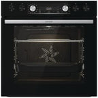 Gorenje Einbauherd-Set Heißluft Inox Set 4 mit Glaskeramik-Kochfeld / 77 Liter / ExtraSteam / GentleClose & Open / EcoClean / AirFry / PizzaMode / PerfectGrill / Teleskopauszüge / Inox-Look
