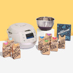 REISHUNGER Digitaler Reiskocher & Dampfgarer Schwarz | 1,5 L bis 8 Personen | Warmhaltefunktion, Timer & Premium Innentopf | Multikocher, 12 Programme, 7-Phasen-Technologie