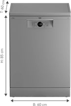 Beko BDFN26420W b300 freistehender Geschirrspüler, unterbaufhig, Platz für 14 Magedecke, Pro  Inverter Motor, TrayWash, HygieneIntense, 6 Programme, WaterSafe+, Wei
