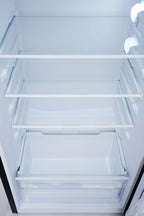 Respekta Retro-Kühlschrank mit Gefrierfach/in schwarz / 145 x 54 cm / 213 L Nutzinhalt/verstellbare Füße/automatisches Abtauverfahren/Schnellgefrierfunktion / KS144VS