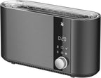 WMF Master Toaster Langschlitz motorisiert, Toaster 2 Scheiben, XXL-Toast, automatische Brotzentrierung, Check-Up Funktion, 980 W Toaster, Touch Bedienfeld, LED-Lichtleiste, Toster edelstahl matt