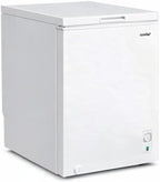 Comfee RCC100WH2(E) Gefriertruhe/169 kWh/Jahr/85cm hoch/99L/38dB/Geringe Lautstärke/Hoch effizientesD-förmigesRohr/Geeignet für verschiedene Einsatzszenarien/Einstellbarer Temperaturregler/Weiß