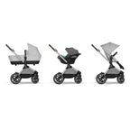 CYBEX Gold Kinderwagen EOS Lux 2-in-1, Reisesystem, Ab Geburt bis 22 kg (ca. 4 Jahre), Moon Black