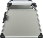 TRIXIE Hunde-Transportbox, Aluminium, L: 92 x 64 x 78 cm, grafit, rutschfste Liegematte, Klettleiste am Boden, Sicherheitsverschluss, stabil und geruscharm, hochgeschlossene Wnde - 39338