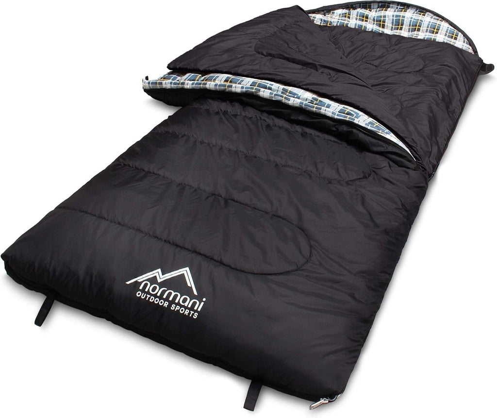 normani 4-in-1-Funktion Extrem Outdoor Schlafsack 'Antarctica' aus Nylon Rip-Stop mit 500 + 250 g/m² Hollow Fiber Füllung 220 x 90 cm