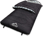 normani 4-in-1-Funktion Extrem Outdoor Schlafsack 'Antarctica' aus Nylon Rip-Stop mit 500 + 250 g/m² Hollow Fiber Füllung 220 x 90 cm