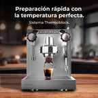 Cecotec Espresso-Kaffeemaschine Barista Baristeo Intima, professionelle Barista-Espressomaschine, Vorbrüh-System, 15 Bar Pumpe, einfaches Befüllen, 1,7L Wassertank und Tassenwärmer