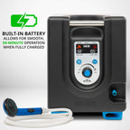 Tragbarer Propan-Warmwasserbereiter und Duschpumpe mit eingebauter Batterie | Kompaktes Outdoor-Reinigungs- und Duschsystem mit LCD, Sicherheitsabschaltung und Tragetasche, sofort heißes Wasser für Camping und Wandern