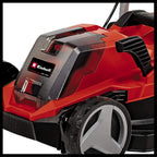 Einhell Akku-Rasenmher GE-CM 18/33 Li Kit Power X-Change (18 V, 33 cm Schnittbreite, bis 200 m, Brushless, 30L Fangkorb, 25-65 mm Schnitthhe, inkl. 4,0 Ah Akku + Ladegert)