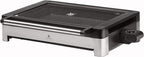 WMF Lono Tischgrill elektrisch mit Glasdeckel, beschichtete Grillplatte, herausnehmbare Auffangschale, spülmaschinenfest, Edelstahl matt, 2200 Watt