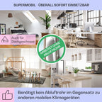 Klarstein Luftkühler mit Wasserkühlung, 5-in-1 Verdunstungskühler, Luftbefeuchter, Ventilator & Luftreiniger, Mobile Klimageräte Luftkühler mit App-Steuerung, 80W Air Cooler, 462m³/h Luftstrom, Weiß