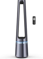 Rowenta QU5062 Eclipse 3in1 Luftreiniger, Heizlüfter, Ventilator, filtert 99,9% der Partikel, für 30 m2 Raumgröße, schnelle Heizung bis zu 35°C, automatischer Tag- und Nachtmodus, Schwarz/Grau