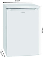 Bomann® Kühlschrank mit Gefrierfach klein | Kühlschrank 2 Ablagen | leise | mit 4-Sterne Gefrierfach | Kühlschrank klein mit Obst- und Gemüsefach | Türanschlag wechselbar | KS 7251 weiß