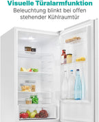 Bomann® Kühlgefrierkombination, 269 L Nutzinhalt - Kühlen: 198 L | Gefrieren: 71 L, Energiesparend, leise 39 dB, LED, wechselbarer Türanschlag, Höhe:180 x Breite: 55 x Tiefe: 55.8 cm - KG 184.1 weiß