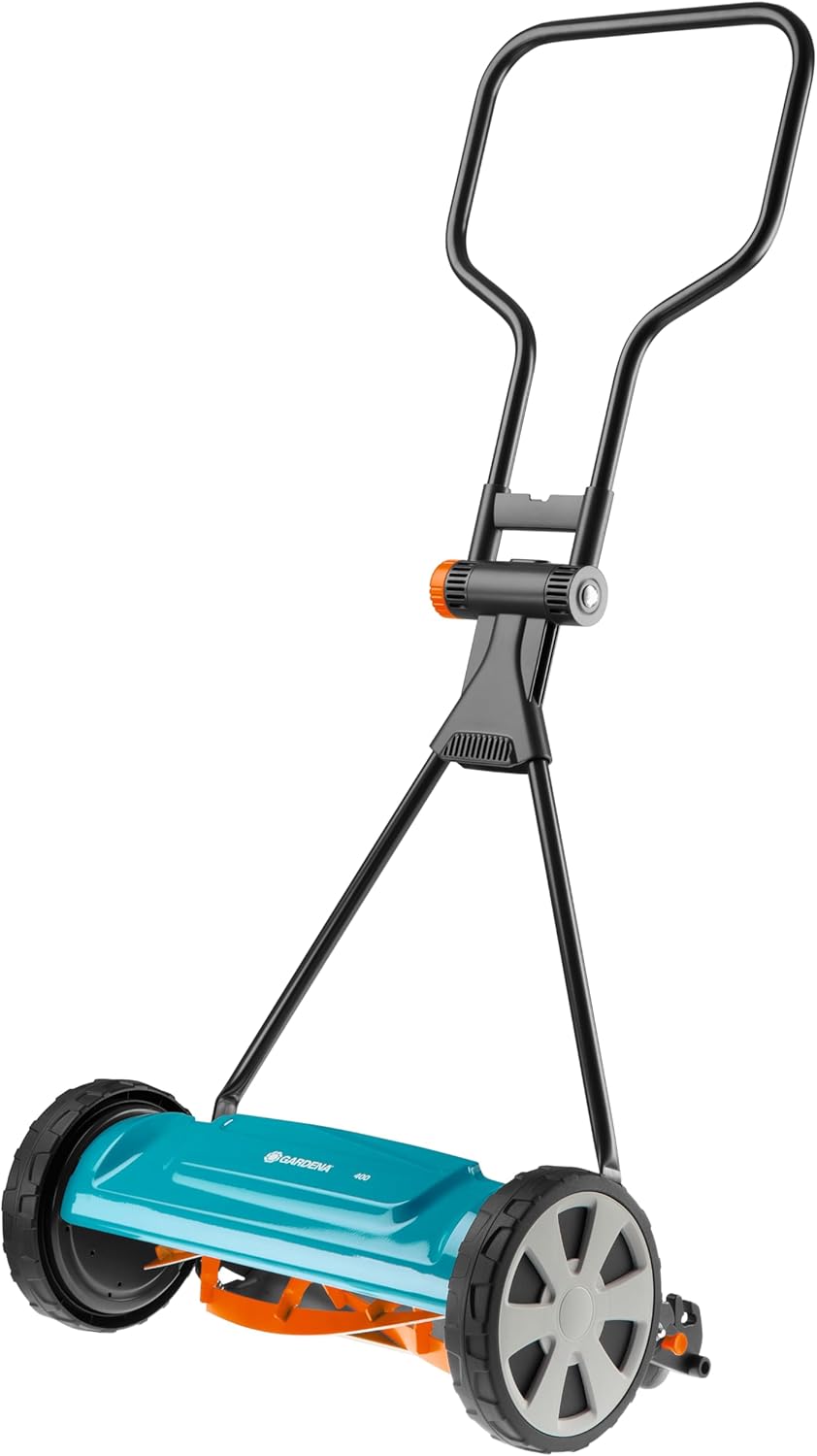 Gardena Classic Spindelmher 400: Handrasenmher mit 40cm Arbeitsbreite für bis zu 200 m Rasenflche, Messerwalze aus Qualittsstahl, berührungslose Schneidetechnik, geruscharm und przise (4018-20)