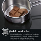 AEG Induktionskochfeld autark 80cm mit Dunstabzug / Made in Germany / 4 Flex-Kochzonen mit Bridge (Kombination 2er Zonen) / Auto-Funktion des Dunstabzugs / Aktivkohlefilter / COLI84COXB