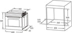 Autarkes Herdset: 60cm Einbaubackofen BO8805SS + 59cm Kochfeld CH5901RL | Grill | Heißluft | Automatik-Timer | 2-fach Wärmeschutzverglasung | Kindersicherung | Knebelbedienung | SET8805CH59RL