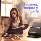 Epson WorkForce ES-580W Scanner, Dokumentenscanner (scannt ohne PC, 35 Seiten bzw. 70 Bildern pro Minute, bis DIN A4, beidseitiger Scan in einem Durchgang, automatische Ausrichtung) One size