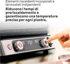 Braun MultiGrill 9 Pro CG 9160, Elektrogrill mit 2 unabhängigen Thermostaten, 3 Kochpositionen, spülmaschinenfeste Platten, integrierte Thermosonde, 2200 W, Schwarz/Edelstahl