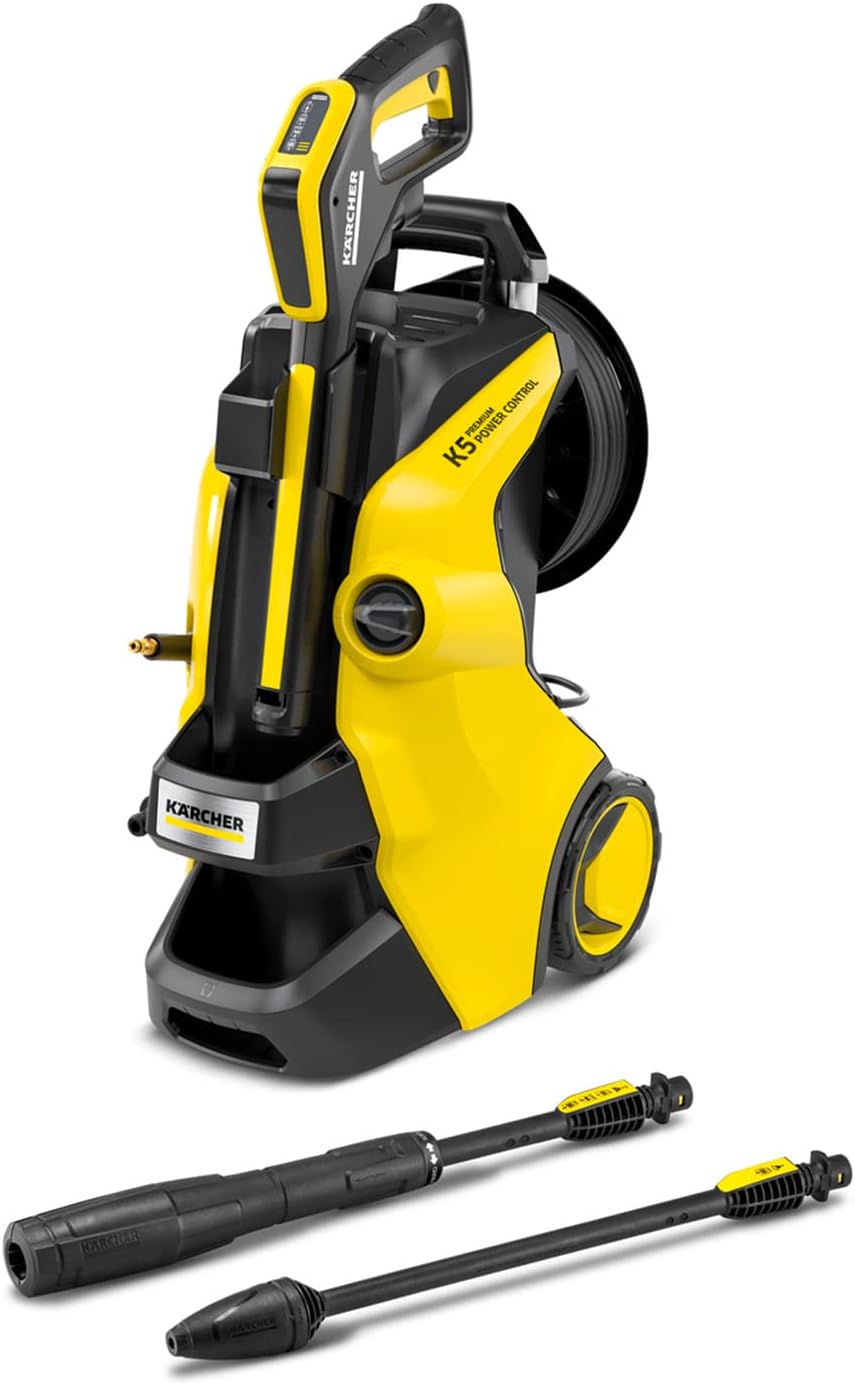 Krcher Hochdruckreiniger K 5 Compact, Druck: max. 145 bar, Durchfluss: max. 500 l/h, Flchenleistung: 40 m/h, Wasserfilter, Gewicht: 12 kg, Hochdruckschlauch und -pistole, Dreckfrser, Strahlrohr