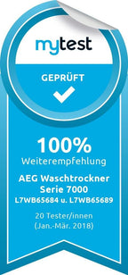 AEG L7WBA60680 Waschtrockner / DualSense - schonende Pflege / 8 kg Waschen / 5 kg Trocknen / D / energiesparend / Mengenautomatik / Nachlegefunktion / ProSteam - Auffrischfunktion / 1600 U/min