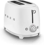 Smeg, 2x2 TSF01CREU -Toaster, 2 Schlitze für 2 Scheiben, 6 Vergoldungsniveaus, Heizfunktion, Abtau- und Bagel- Funktion, Sammelschublade, 950W, Creme