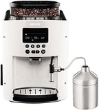 Krups Essential Kaffeevollautomat mit Milchschlauch, 2-Tassen-Funktion, LCD-Display, Einfache Reinigung, Kaffeemaschine, TÜV-Siegel, Schwarz, EA816031