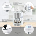 Melitta Look Timer - Filterkaffeemaschine - Thermokanne - Timer Funktion - Tropfstopp - 10 Tassen - Schwarz (1025-18)