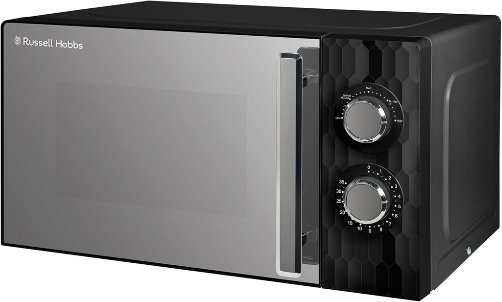 Russell Hobbs Honeycomb RHMM715G 17 Liter 700 W Grau Solo manuelle Mikrowelle mit 5 Leistungsstufen, integrierter Timer und Auftaufunktion
