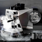 Cecotec Espresso-Kaffeemaschine Barista Baristeo Intima, professionelle Barista-Espressomaschine, Vorbrüh-System, 15 Bar Pumpe, einfaches Befüllen, 1,7L Wassertank und Tassenwärmer