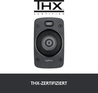 Logitech Z906 5.1 Sound System, Lautsprecher mit 1000 Watt Surround Sound, THX, Mehrere Audio-Eingänge, Fernbedienung, EU Stecker, PC/PS4/Xbox/Stereo-Anlage/TV/Smartphone/Tablet - Schwarz
