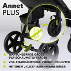 LIONELO Annet Plus Buggy bis 22 kg mit Liegefunktion, Kinderwagen klein zusammenklappbar mit Zubehör, Eva-Schaum-Räder, Moskitonetz, Fußdecke Getränkehalter, Korb