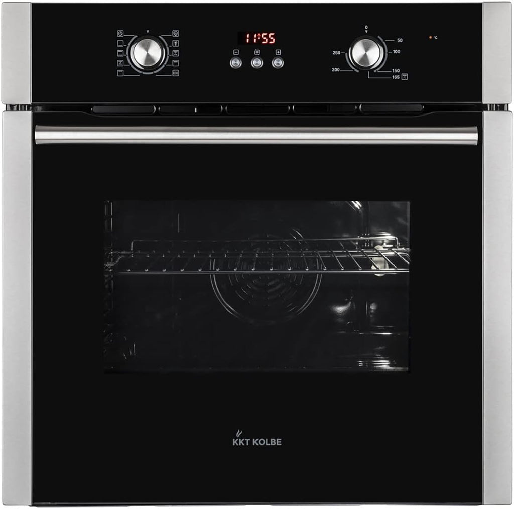 Autarkes Herdset: 60cm Einbaubackofen BO8805SS + 59cm Kochfeld CH5901RL | Grill | Heißluft | Automatik-Timer | 2-fach Wärmeschutzverglasung | Kindersicherung | Knebelbedienung | SET8805CH59RL
