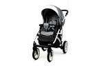 BabyLux® Bambimo Kinderwagen Set 3 in 1 - White Lux - incl. Babywanne, Buggy Sportsitz, Auto-Babyschale - Autositz - Kinderwagenset - Kombikinderwagen mit Wickeltasche, Regenschutz usw.