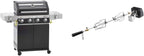 RÖSLE Elektrogrill BBQ-Portable Videro E2-P, tragbarer Tischgrill mit 2 Brennern, Warmhalterost und Deckel mit Glaseinsatz, pulverbeschichteter Stahl, schwarz/silbern
