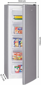 Bomann Gefrierschrank | Tiefkühlschrank | Freezer | Nutzinhalt 168 Liter | wechselbarer Türanschlag | 4 Sterne Gefrierraum | GS 7340 inox