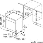Bosch SMV4ETX08E, Serie 4, Smarter Geschirrspüler Vollintegriert 60 cm, Besteckkorb, Spülmaschine mit Programmassistent, besonders Leise, Rackmatic, Automatische Türöffnung, InfoLight, AquaStop