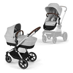 CYBEX Gold Kinderwagen EOS Lux 2-in-1, Reisesystem, Ab Geburt bis 22 kg (ca. 4 Jahre), Moon Black