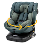 Osann Eno360 i-Size, drehbarer Kindersitz 40-150 cm, Reboarder mit Isofix, Baby Autositz – Dark Grey Melange