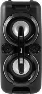 Karcher PS 4460 PartyBox in schwarz, Tragbarer Bluetooth Lautsprecher gro, Party Musikbox mit kraftvollem Bass und Lichteffekten, Mobile Box mit Akku, mit Radio, USB, inkl. Mikrofon