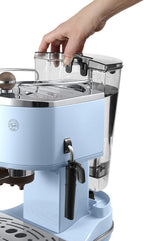 De'Longhi Icona Vintage ECOV 311.GR – Espresso Siebträgermaschine im RetroLook, Espressomaschine mit manuellem Milchaufschäumer, für Kaffeepulver oder ESE Pads, 1,4 l Wassertank, grün