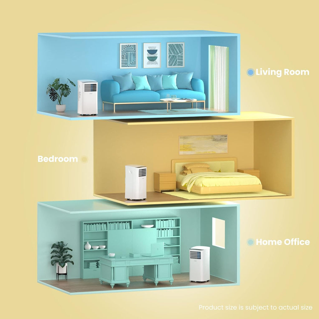 Comfee Mobiles Klimagert Easy Cool 2.0, 7000 BTU 2,0kW, Kühlen&Ventilieren&Entfeuchten, Raumgre bis 68m(25㎡), APP-Steuerung/Alexa/Google Home/IFTTT, Mobile Klimaanlage mit Abluftschlauch