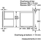 Bosch BFR634GS1 Serie 8 Einbau-Mikrowelle, Türanschlag Rechts, AutoPilot 7 Automatikprogramme, Reinigungsunterstützung, TFT-Touchdisplay, LED-Beleuchtung gleichmäßige Ausleuchtung, 38 x 60 cm, 900 W