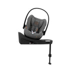 CYBEX Gold Babyschale Cloud G i-Size Comfort, Inkl. Neugeboreneneinlage, Ab Geburt bis ca. 24 Monate, Für Kinder ab 40 cm bis 87 cm, Max. 13 kg, Moon Black