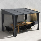 Outsunny Pergola Schiebedach Metallüberdachung